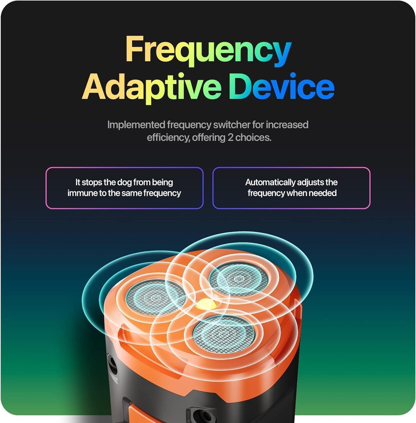 Dog Bark Deterrent Device Stops Bad Behavior, Professional Dog Training Tool, Anti Bark Device For Dogs,   Emitters 50ft Range For Dog Training,  To Bark Collar,Dog Training Collar