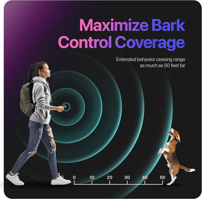 Dog Bark Deterrent Device Stops Bad Behavior, Professional Dog Training Tool, Anti Bark Device For Dogs,   Emitters 50ft Range For Dog Training,  To Bark Collar,Dog Training Collar