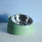 Stainless Steel Dog Bowl Double Bowl Cervical Protection Oblique Mouth Hot Pet Food Basin Supplies