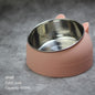 Stainless Steel Dog Bowl Double Bowl Cervical Protection Oblique Mouth Hot Pet Food Basin Supplies